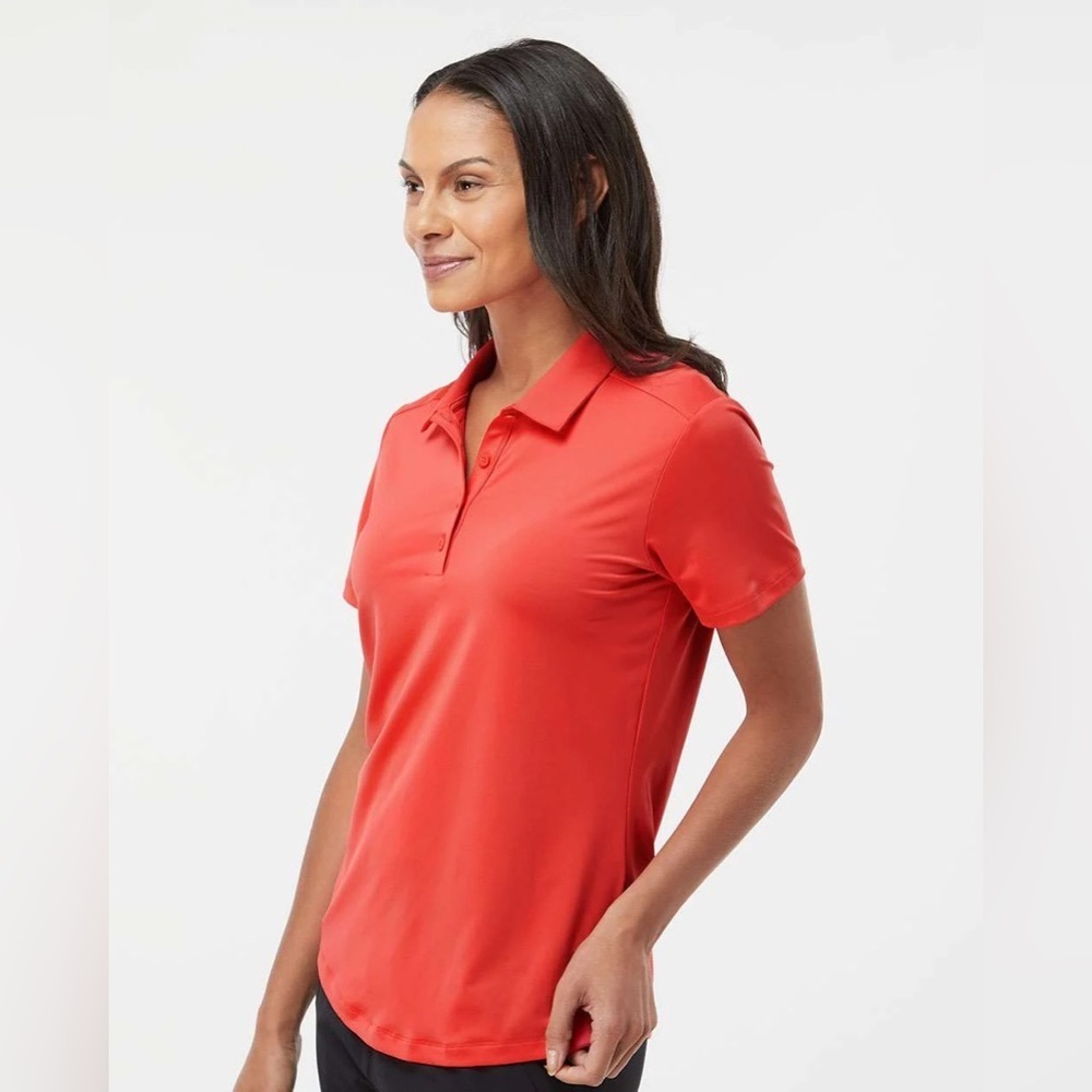 NWT Adidas Women's Chevron Tunic Polo Fitted Polo Short Sleeve Tee (XS)